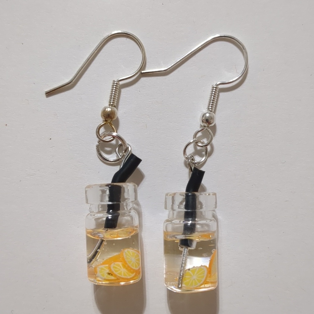 Boba  Fruit Tea Drop Earrings 2 lot - Picture 4 of 6